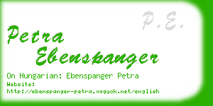 petra ebenspanger business card
